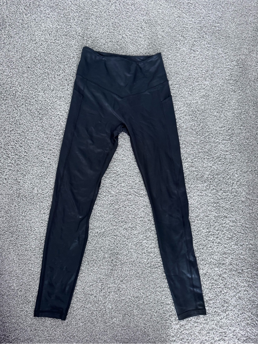 Viral Shimmer Black Leggings